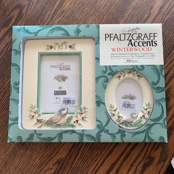 Pfaltzgraff Winterwood Photo Frame Set New in Box - Picture 1 of 2